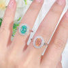 Wholesale 925 Silver Geometric Pink Diamond Women's Ring