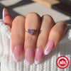 Wholesale 925 Silver Geometric Pull Out Chain Ring With Zirconia Design And Unique Sense