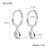 Wholesale 925 Silver Geometric Round Zircon Earrings For Children