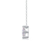 Wholesale 925 Silver Geometric Square Moissanite Set With Diamonds Pendant Clavicle Chain Necklace For Women And Men