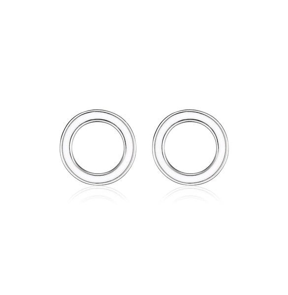 Wholesale 925 Silver Geometric Style Epoxy Inlaid Zircon Women's Earrings