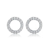 Wholesale 925 Silver Geometric Style Epoxy Inlaid Zircon Women's Earrings