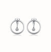 Wholesale 925 Silver Geometric Style Epoxy Inlaid Zircon Women's Earrings