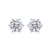 Wholesale 925 Silver Geometric Style Inlaid Moissanite Women's Earrings