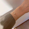 Wholesale 225 Silver Geometric Sweet Style Bubble Gum Bracelet Plated With 18K Gold Inlaid With Single Zircon
