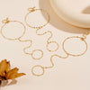 Wholesale 925 Silver Geometric Tile Chain Finger Chain Bracelet Jewelry Set With Diamonds