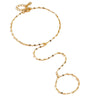 Wholesale 925 Silver Geometric Tile Chain Finger Chain Bracelet Jewelry Set With Diamonds