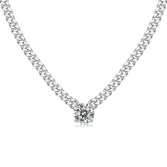Wholesale 925 Silver Gold Plated Geometric Cuban Chain Necklace For Men And Women