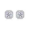 Wholesale 925 Silver Heart Geometric Fashion Earrings Set With Diamonds Moissanite For Women