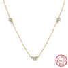 Wholesale Silver Heart Necklace With Geometric Pattern Electroplated And Inlaid With Zircon For Autumn And Winter