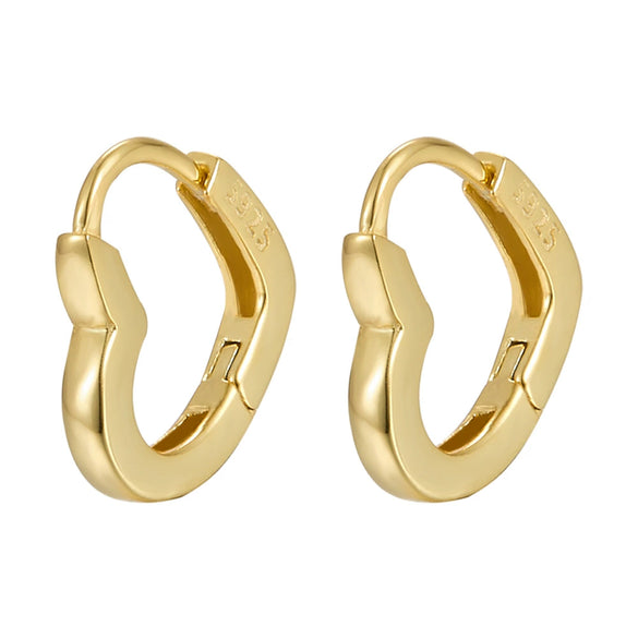 Wholesale 925 Silver Heartshaped Elegant Niche Earrings With Electroplating For Women