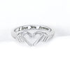 Wholesale Silver 925 Heartshaped Fashion Stylish Adjustable Ring With Electroplating