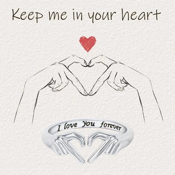 Wholesale Silver 925 Heartshaped Fashion Stylish Adjustable Ring With Electroplating