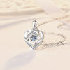 Wholesale Silver Heartshaped Necklace Light Luxury Style Women's Jewelry
