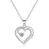 Wholesale Silver Heartshaped Pendant Necklace For Female