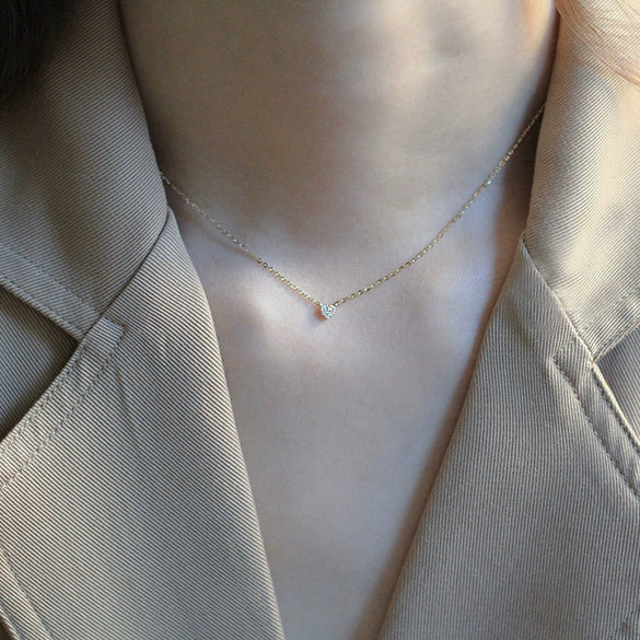 Wholesale Silver Heartshaped Pendant Necklace With Micropaved Zircon And 14K Gold Plated Ochain For Women
