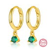 Wholesale 925 Silver Inlaid Zircon Geometric Earrings For Women With Electroplating