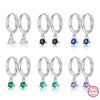 Wholesale 925 Silver Inlaid Zircon Geometric Earrings For Women With Electroplating