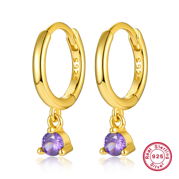 Wholesale 925 Silver Inlaid Zircon Geometric Earrings For Women With Electroplating