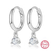 Wholesale 925 Silver Inlaid Zircon Geometric Earrings For Women With Electroplating
