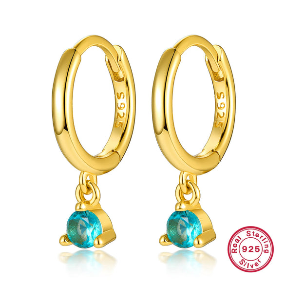 Wholesale 925 Silver Inlaid Zircon Geometric Earrings For Women With Electroplating