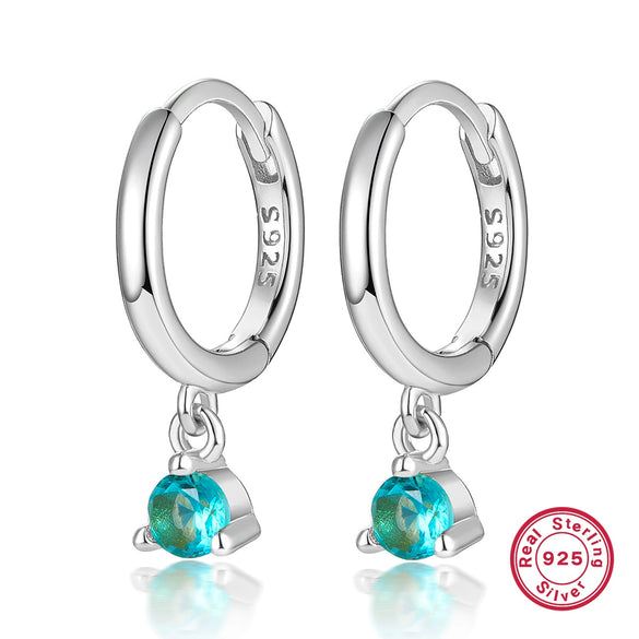 Wholesale 925 Silver Inlaid Zircon Geometric Earrings For Women With Electroplating