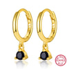 Wholesale 925 Silver Inlaid Zircon Geometric Earrings For Women With Electroplating