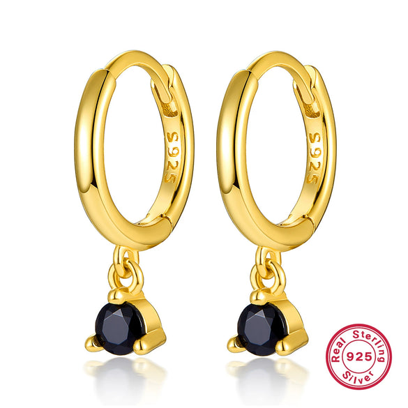 Wholesale 925 Silver Inlaid Zircon Geometric Earrings For Women With Electroplating