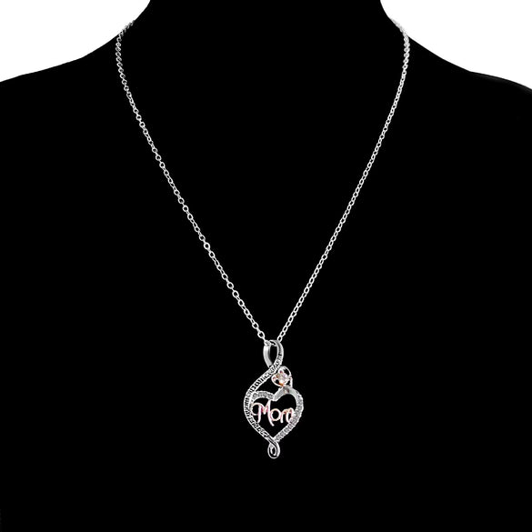 Wholesale Silver 925 Inlaid Zircon Heart Shape Light Luxury Style Necklace