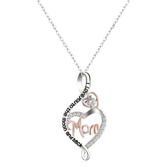 Wholesale Silver 925 Inlaid Zircon Heart Shape Light Luxury Style Necklace