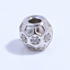Wholesale Silver Inlaid Zirconia Round Bead Jewelry Accessories