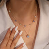 Wholesale Silver Jewelry Geometric Heart Pendant With White Zircon Electroplated