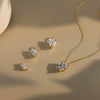 Wholesale Silver Jewelry Geometric Heart Pendant With White Zircon Electroplated