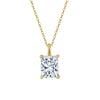 Wholesale Silver Jewelry Geometric Square Zircon Pendant Cross Chain Necklace With Electroplating