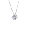 Wholesale Silver Jewelry Geometric Threedimensional Hollow Rubik's Cube Pendant Necklace With Electroplating Treatment