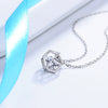 Wholesale Silver Jewelry Geometric Threedimensional Hollow Rubik's Cube Pendant Necklace With Electroplating Treatment