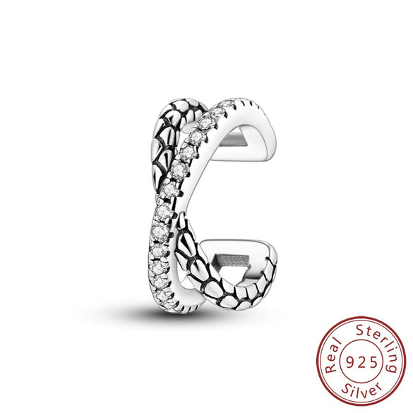 Wholesale Silver Jewelry Iris Flower Butterfly Snakeshaped Star Ear Bone Clip Earrings Zircon Light Luxury Style