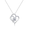 Wholesale Silver Jewelry 925 Silver Moissanite Pendant Necklace With Geometric Pattern And Cross Chain For Women Set With Diamonds
