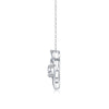 Wholesale Silver Jewelry 925 Silver Moissanite Pendant Necklace With Geometric Pattern And Cross Chain For Women Set With Diamonds