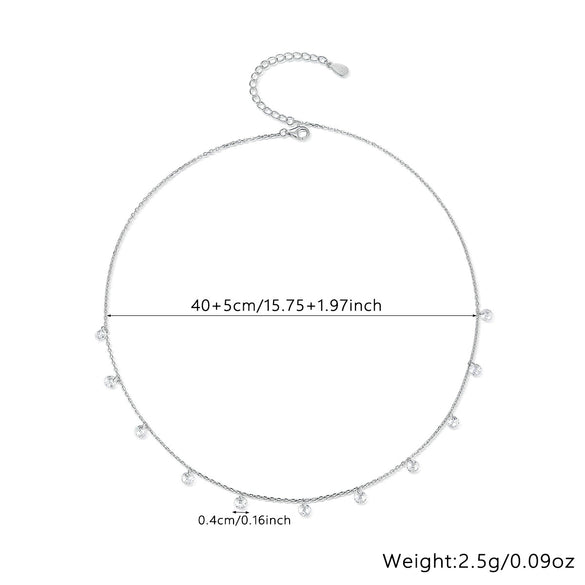 Wholesale Silver Jewelry Suit With Water Drop Zircon Electroplated For Female