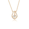 Wholesale Silver Jewelry Ushaped Horseshoe Pendant Necklace For Women With Diamond Design