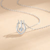 Wholesale Silver Jewelry Ushaped Horseshoe Pendant Necklace For Women With Diamond Design