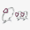 Wholesale Silver Jewelry With Zircon Inlay Love Heart Water Drop Bell Design For Women