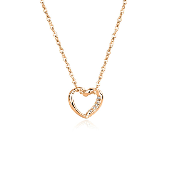 Wholesale Silver Jewelry Women's Hollow Love Pendant Allmatch Collarbone Chain With Geometric Pattern And Diamond Design