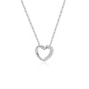Wholesale Silver Jewelry Women's Hollow Love Pendant Allmatch Collarbone Chain With Geometric Pattern And Diamond Design