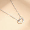 Wholesale Silver Jewelry Women's Hollow Love Pendant Allmatch Collarbone Chain With Geometric Pattern And Diamond Design