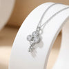 Wholesale 925 Silver 14K Gold Plated Geometric Cross Chain Necklace With Four Leaf Clover And Small Key Pendant For Women