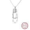 Wholesale 925 Silver Letter Interlocking Oshaped Chain Necklace Electroplated Simple Design For Women