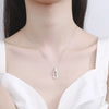 Wholesale 925 Silver Letter Interlocking Oshaped Chain Necklace Electroplated Simple Design For Women
