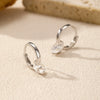 Wholesale 925 Silver Light Luxury Single Diamond Earrings For Women With Geometric Shape And Set With Diamonds Processing